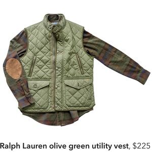 NWOT Polo Ralph Lauren olive green utility vest men’s XL retailed for $225